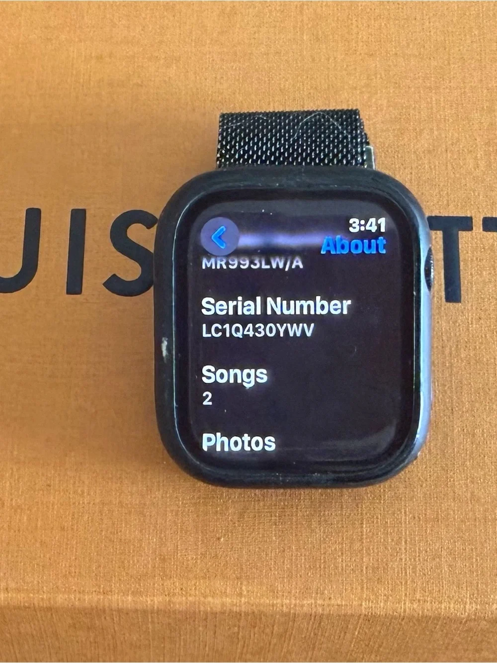 Black Apple Watch Series 9, 45mm with GPS Black Loop Band 140-190 mm wrist